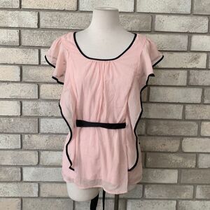 Iz Byer Pink and Black Women's Top